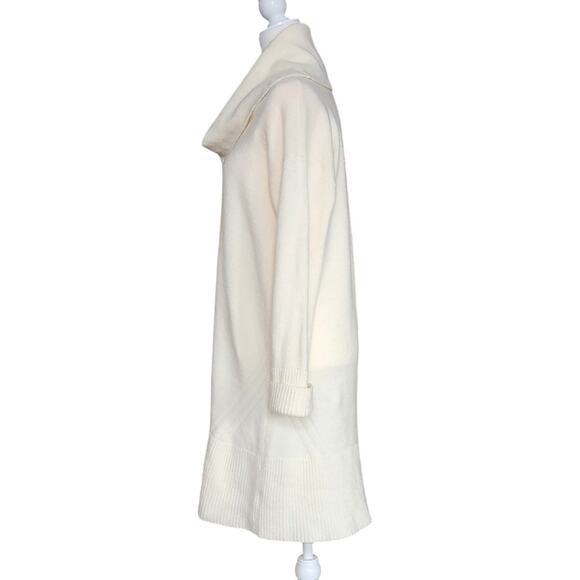 Anthropologie Sonoran Sweater Dress in Ivory | Women Size L | Cowl Neck - Picture 5 of 9